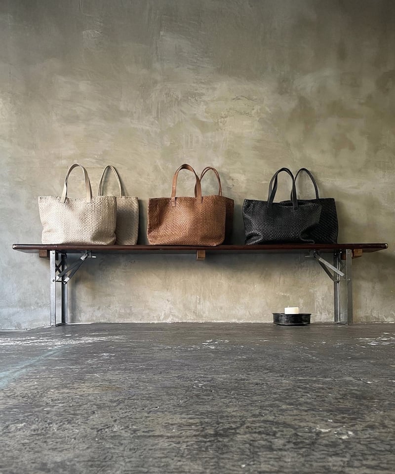 KYUCA KY0336 Soft Leather Mesh Big Tote / 2 C