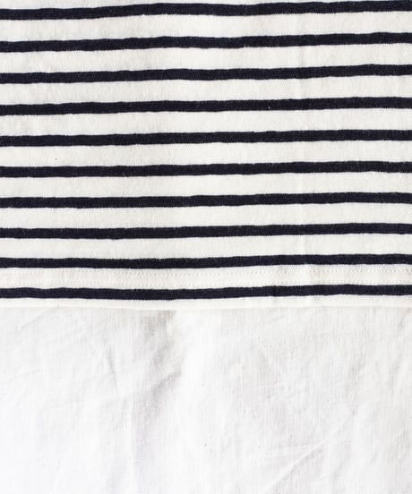 ichiAntiquités 1100643 Cotton Border Pullover / 2 COLORS