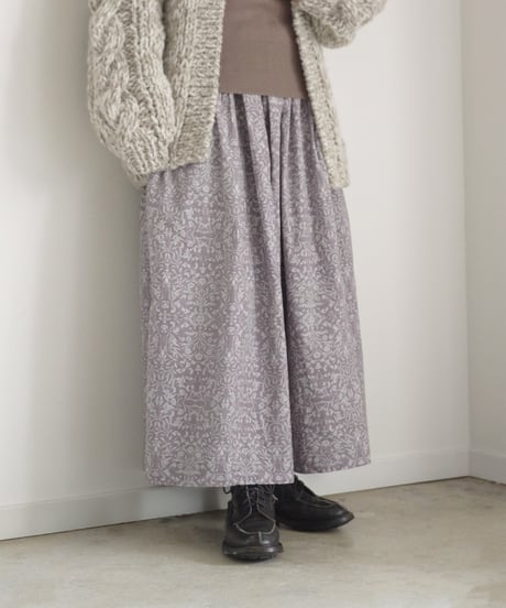 i c h i  250712  Corduroy Flower Skirt / 2 COLORS