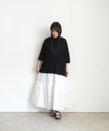ichiAntiquités 1100939 INDIA Reverse Applique Cotton Skirt / 2 COLORS