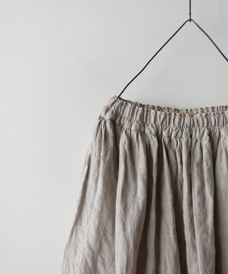 ichiAntiquités 1101110 Linen Cotton Gingham Check Skirt / 3 COLORS