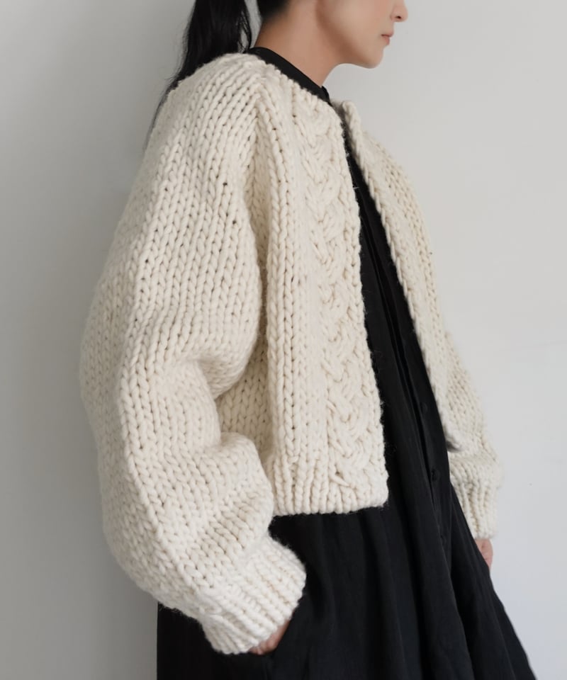 ichiAntiquités ペルーハンドニットカーディガン ichiAntiquités 1000394 PERU Hand Knit Cardigan