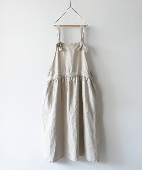 【 LIMITED COLLECTION 】Antiquités noir  1000409  Linen Apron Dress / 2 COLORS