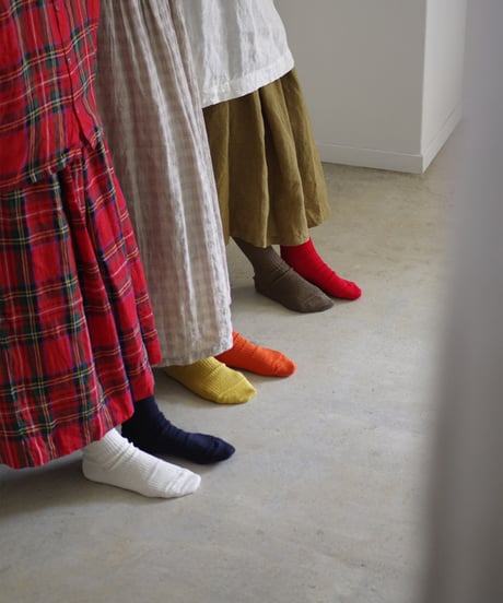 LOITER  L047  Linen Color Rib Socks / 6 COLORS