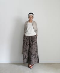 ichiAntiquités 1101125 Rayon Linen Botanical Print Relax Pants / 2 COLORS