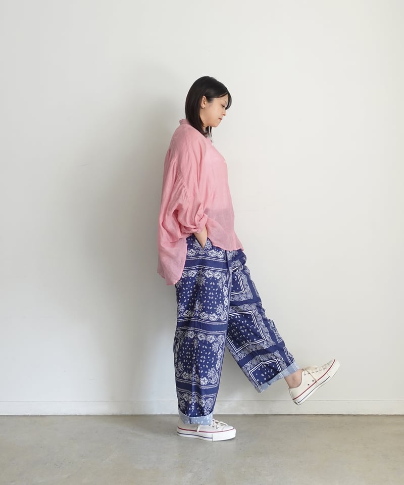 i c h i 251105 Bandana Print Relax Pants / B