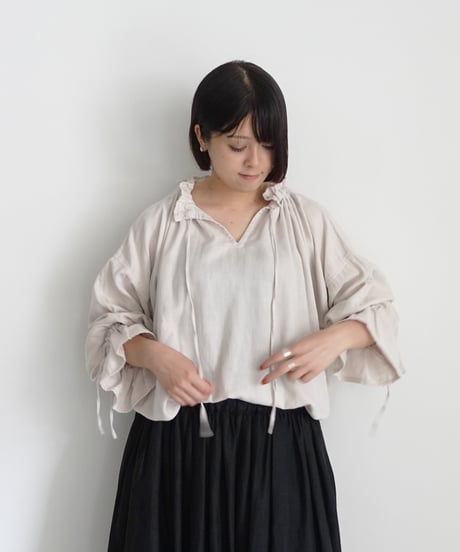 i c h i  241040  Organic Cotton Over Blouse / 2 COLORS