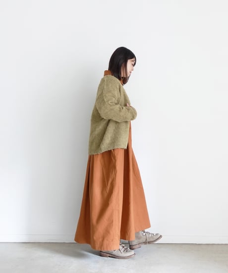i c h i 250710 Cotton Flannel Dress / 2 COLORS