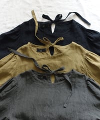 【 LIMITED COLLECTION 】Antiquités noir  800405  Linen Ribbon Dress / 3 COLORS