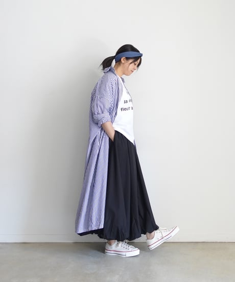 i c h i  250424  Cotton Balloon Skirt / 2 COLORS
