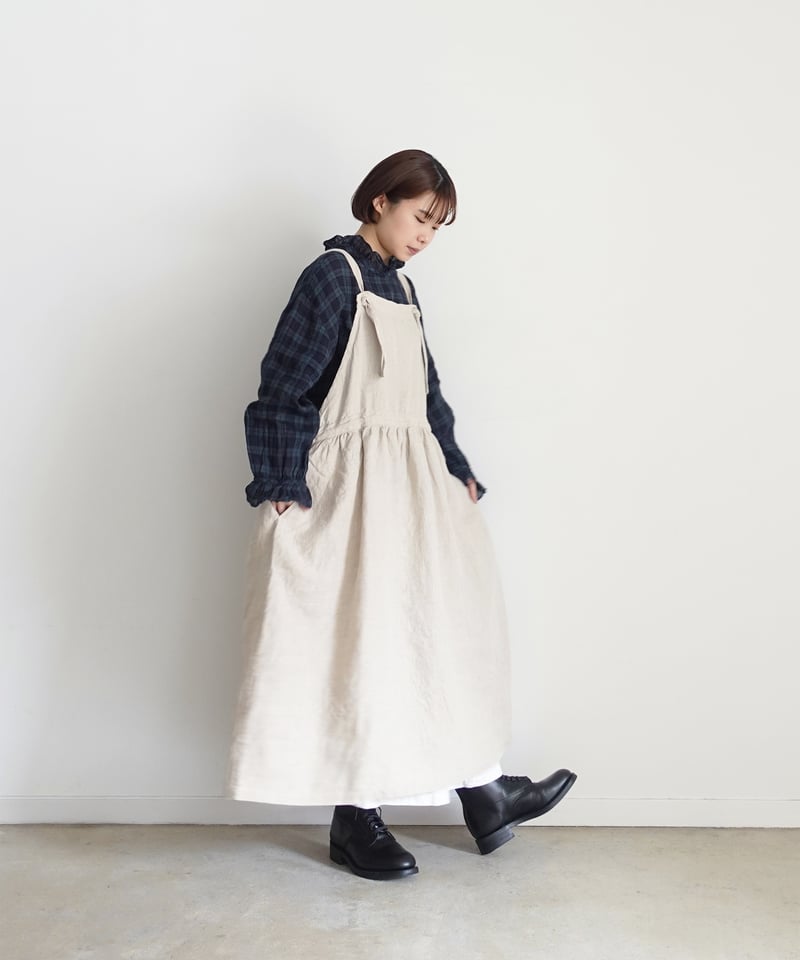 Antiquités noir Linen Apron Dress ワンピース LIMITED COLLECTION 】Antiquités noir 1000409