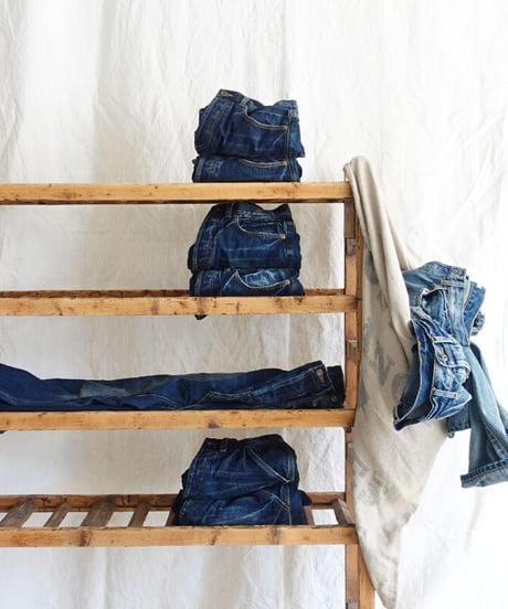 i c h i  241230 Denim Sarrouel Pants / B : DARK・2 SIZE