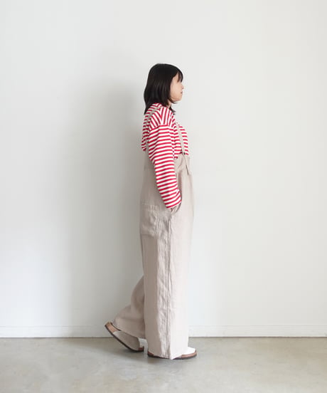 【 ONLINE LIMITED 】i c h i  250122  Linen Salopette / 2 COLORS