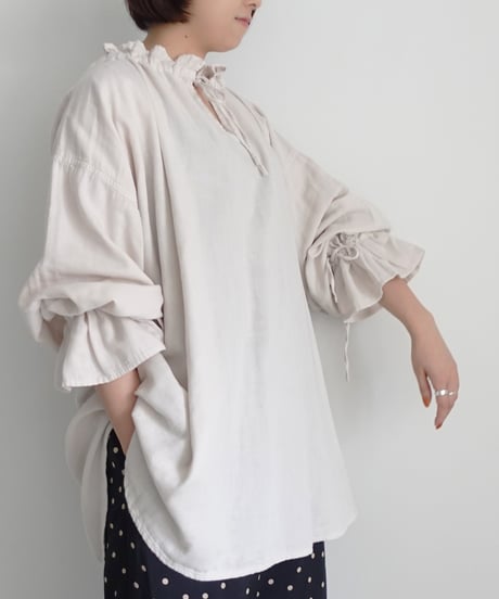 i c h i  241040  Organic Cotton Over Blouse / 2 COLORS