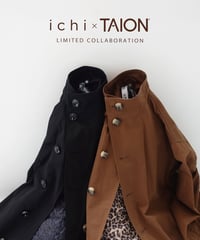 【 LIMITED COLLAB 】"i c h i × TAION" 250437 Over Coat + Leopard Inner Down Vest  / 2 COLORS