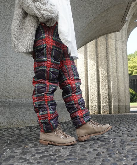 【 LIMITED COLLAB 】ichiAntiquités×TAION 1100366 Down Pants / BLACK TARTAN