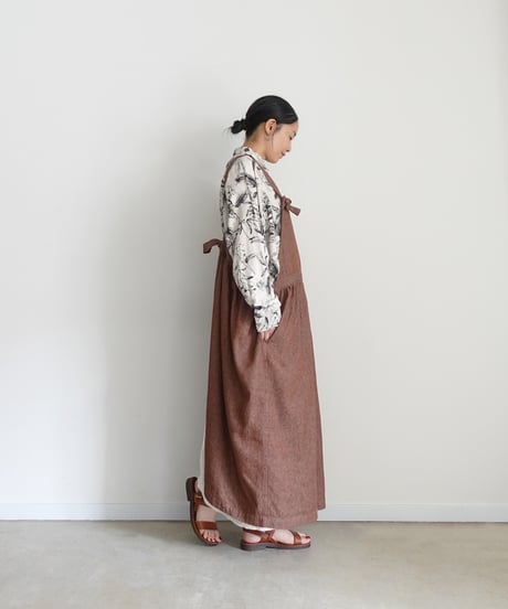 ichiAntiquités 1101123 Rayon Linen Botanical Print Shirt / 2 COLORS