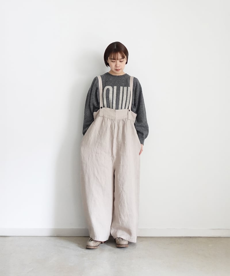 Usugallery ichi サロペット　パンツ ONLINE LIMITED 】i c h i 250122 Linen Salope
