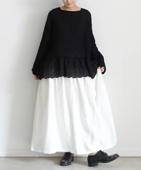 Antiquités noir Linen Gather Skirt Antiquités noir Linen Gather Skirt CATEGORY Skirt | i c h i