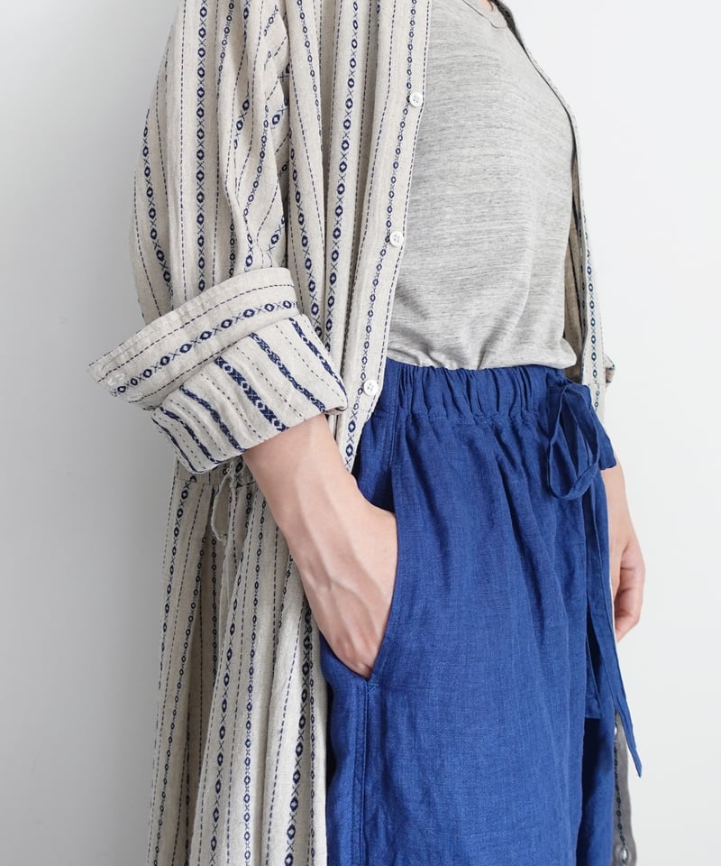 ichiAntiquités 1001117 INDIGO Linen Relax Pant