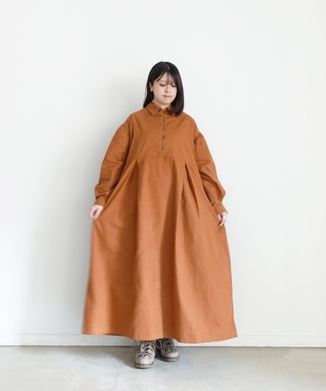 i c h i 250710 Cotton Flannel Dress / 2 COLORS