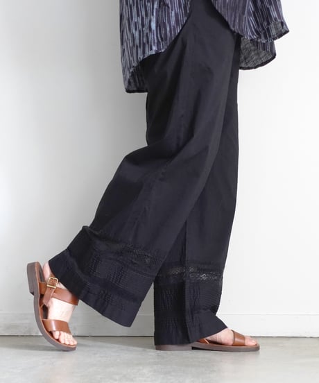 ichiAntiquités 1100936 INDIA Cotton Lace Pants  / 2 COLORS