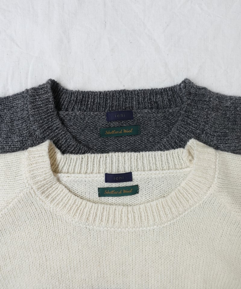 i c h i 250467・250468 Shetland Wool Knit Pull