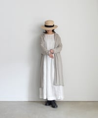 【 LIMITED COLLECTION 】Antiquités noir  801209 Linen Long Robe Cardigan / A : NATURAL