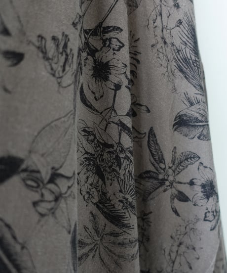 ichiAntiquités 1101123 Rayon Linen Botanical Print Shirt / 2 COLORS
