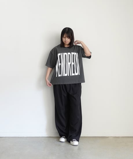 i c h i  251153  "VENDREDI / LAFIN" Pigment Over T Shirt / 2 COLORS