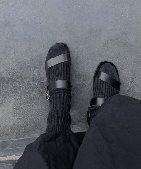 LOITER L019 Linen Color Rib Socks / 2 COLORS : COFFEE・BLACK