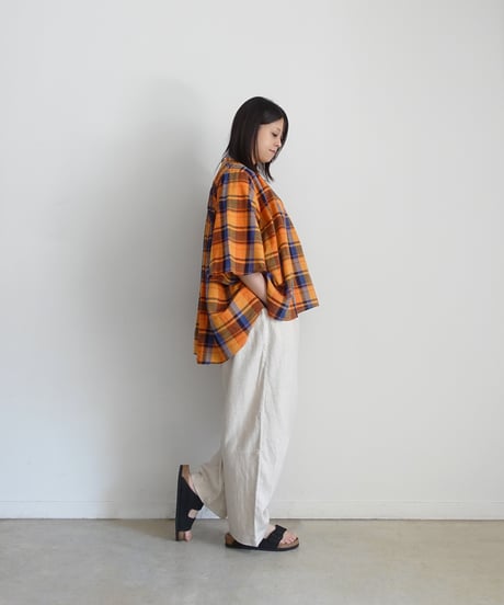 i c h i 251041 Linen Cotton Herringbone Relax Pants / 2 COLORS