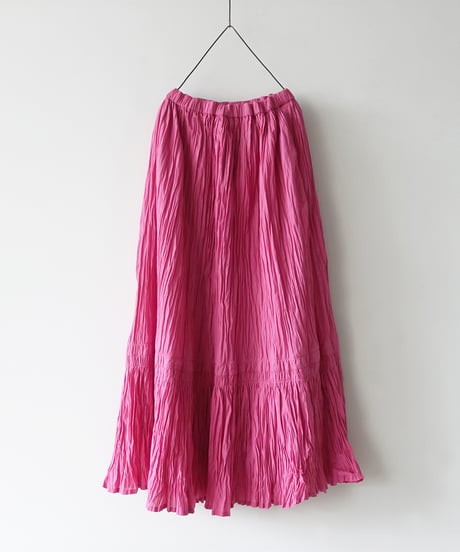 i c h i  221223  Cotton Voile Crinkle Skirt  / 6 COLORS