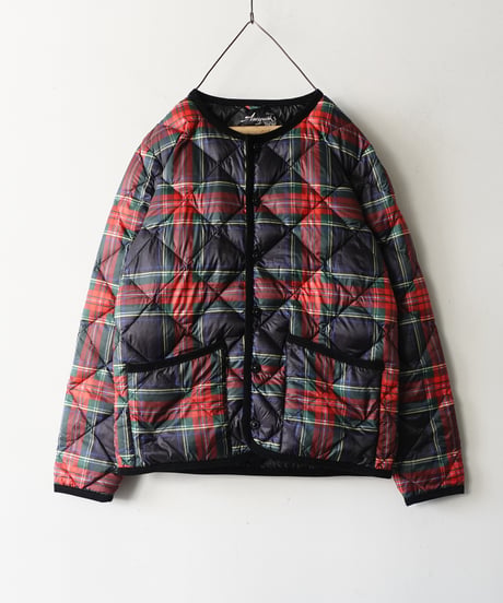 【 LIMITED COLLAB 】ichiAntiquités×TAION 1100365 Inner Down Jacket / BLACK TARTAN