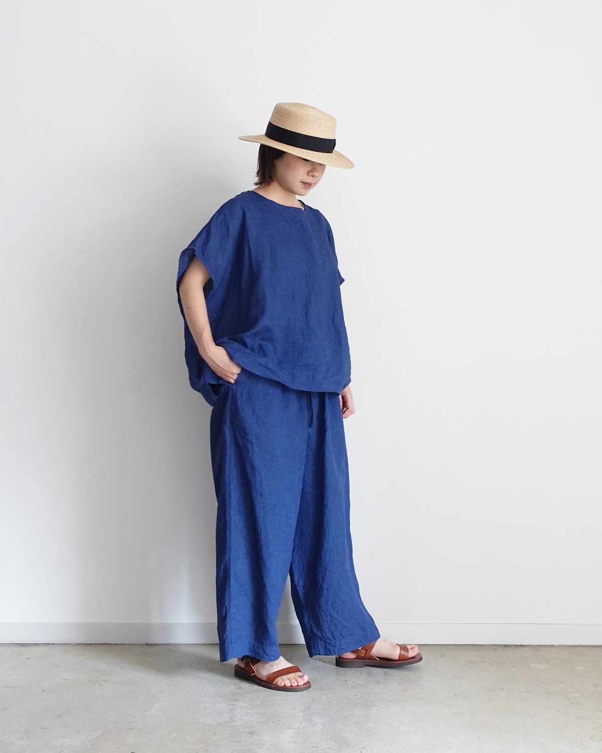 ichiAntiquités 1001116 INDIGO Linen French sle