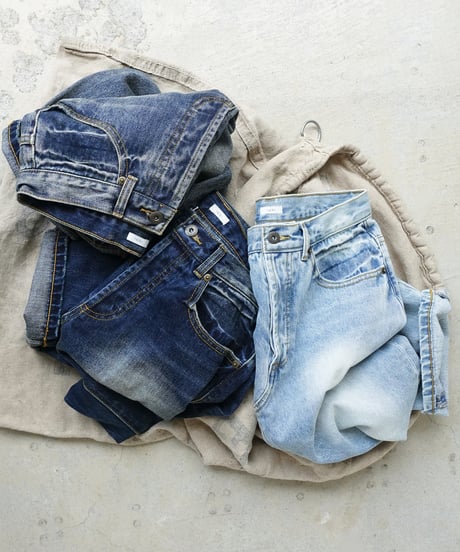 i c h i  241230 Denim Sarrouel Pants / C : SAXE BLUE・2 SIZE