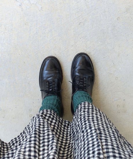 LOITER L019 Linen Color Rib Socks / 4 COLORS : GREEN・BLUE・GRAY・CHOCOLATE