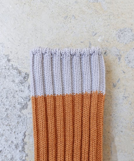 LOITER  L043  Organic Cotton Two Tone Socks / 6 COLORS