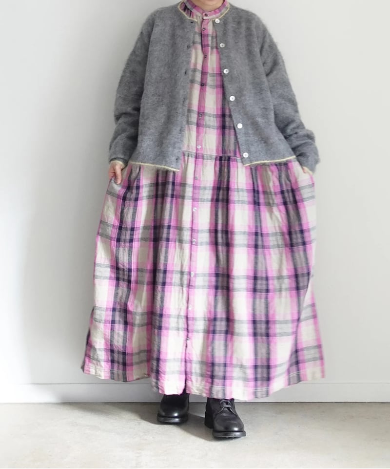 ichiAntiquités 1000916 Linen Cotton Check Shirt