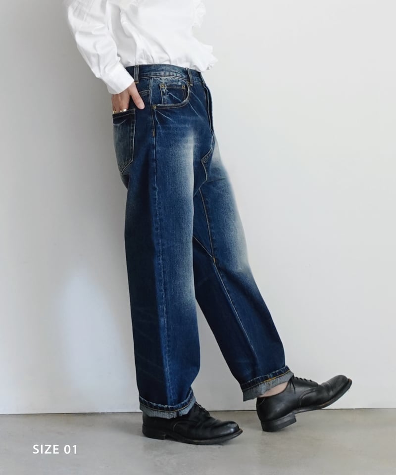 i c h i 201141 Denim Sarrouel Pants / B : DARK i c h i 201141 Denim Sarrouel Pants / B : DARK