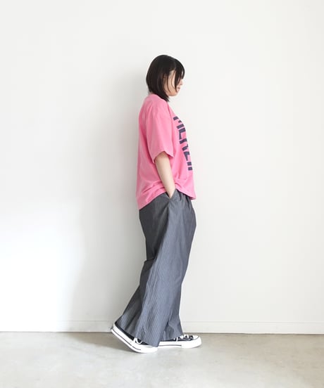 i c h i  251057  "MERCI!" Pigment Over T Shirt / 2 COLORS