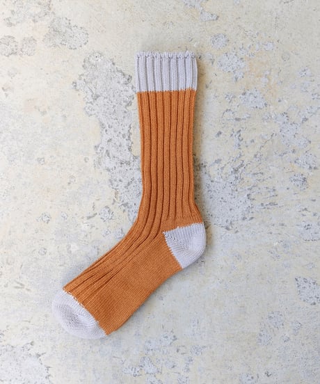 LOITER  L043  Organic Cotton Two Tone Socks / 6 COLORS