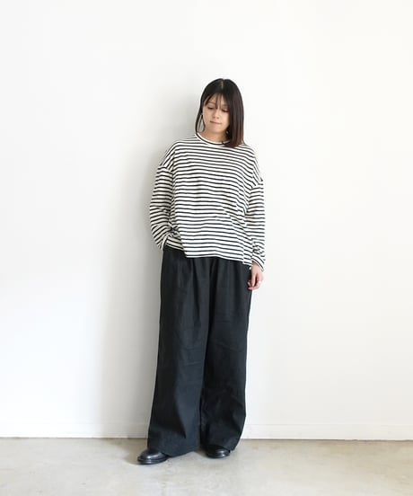 ichiAntiquités 1100603 Linen Cotton Relax Pants / 3 COLORS
