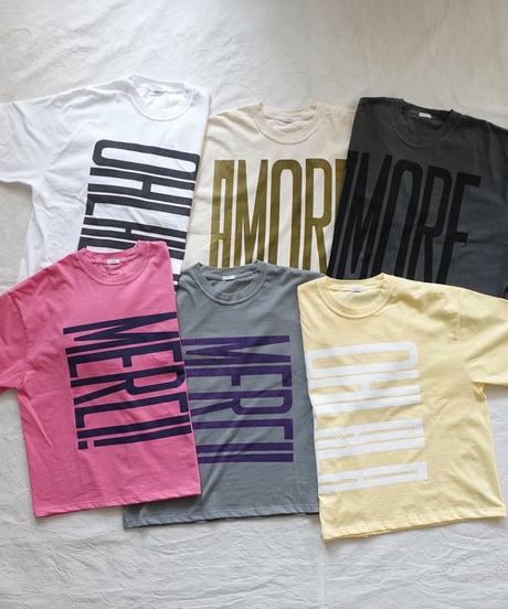i c h i  251059  "AMORE / MIO!" Pigment Over T Shirt / 2 COLORS