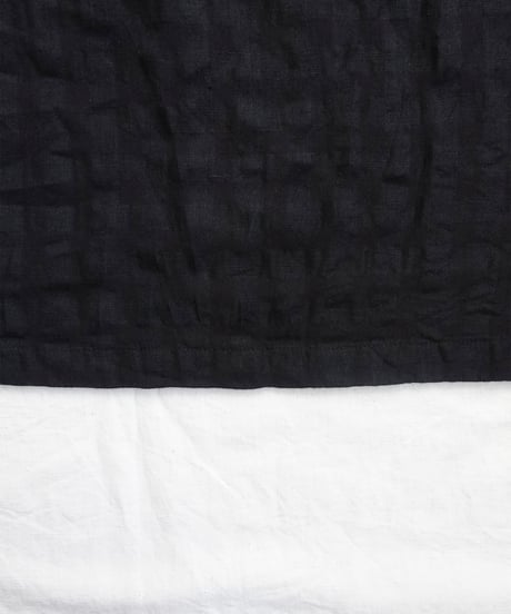 ichiAntiquités 1101109 Linen Cotton Gingham Check Dress / 2 COLORS