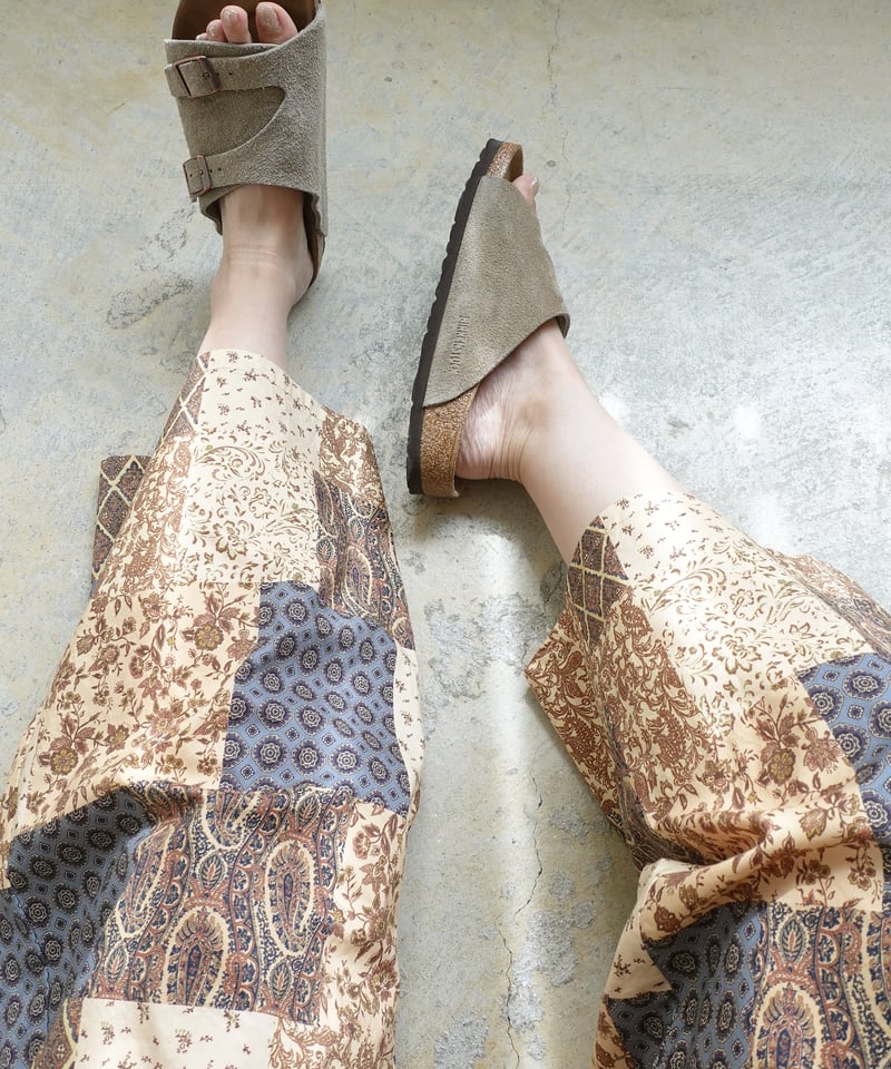 i c h i 241136 Vintage Patchwork Print Pants