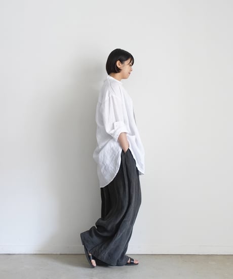 【 ONLINE LIMITED 】Antiquités 1000631 Linen Vacances Over Shirt / 2 COLORS