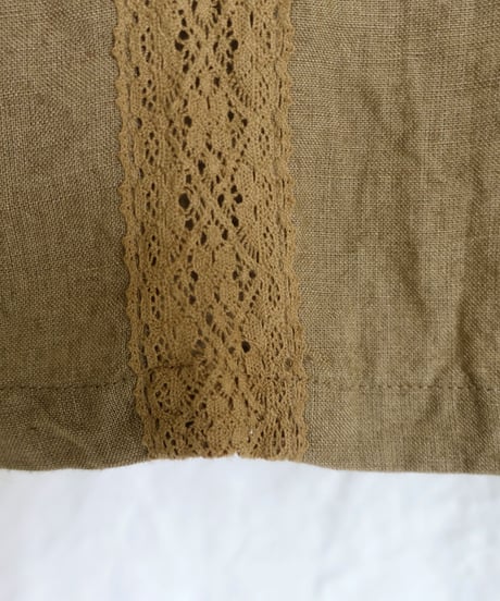 【 LIMITED COLLECTION 】Antiquités noir  800403  Linen Lace Skirt / 2 COLORS