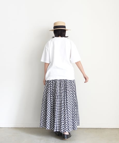 i c h i  251055  "Libre Comme l'Air" Flower Bloom Pigment Over T Shirt / 2 COLORS