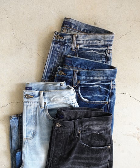 i c h i  230430  DENIM Wide Pants / D : BLACK・2 size